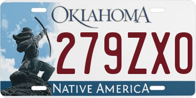 OK license plate 279ZXO