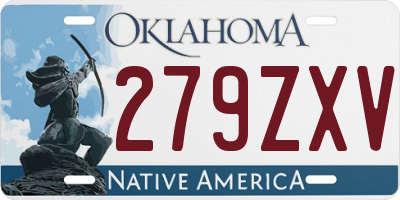 OK license plate 279ZXV
