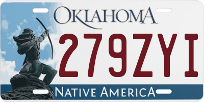 OK license plate 279ZYI