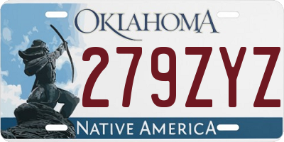 OK license plate 279ZYZ