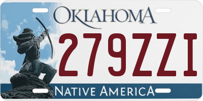 OK license plate 279ZZI