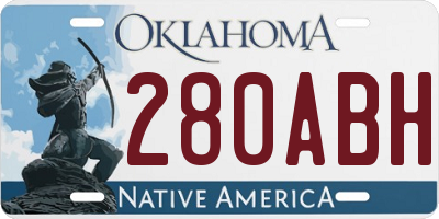 OK license plate 280ABH