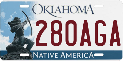 OK license plate 280AGA