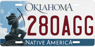 OK license plate 280AGG