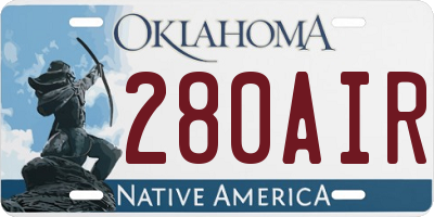 OK license plate 280AIR