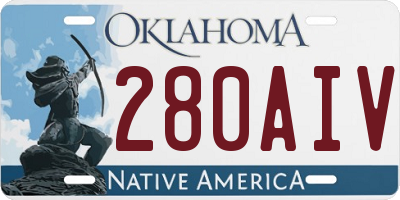 OK license plate 280AIV