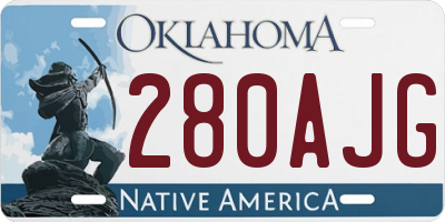 OK license plate 280AJG