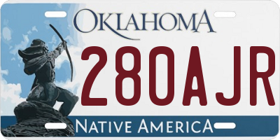 OK license plate 280AJR