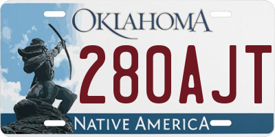 OK license plate 280AJT