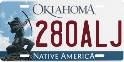 OK license plate 280ALJ
