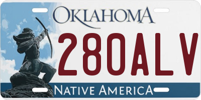 OK license plate 280ALV
