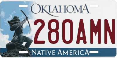 OK license plate 280AMN