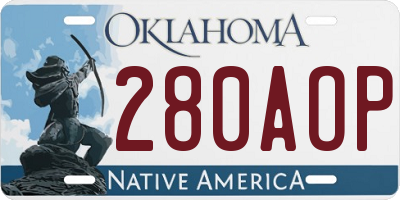 OK license plate 280AOP