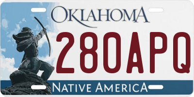 OK license plate 280APQ