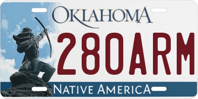 OK license plate 280ARM