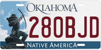 OK license plate 280BJD
