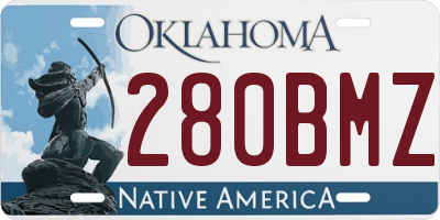 OK license plate 280BMZ