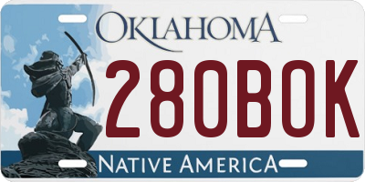 OK license plate 280BOK