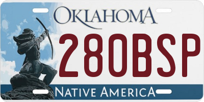 OK license plate 280BSP