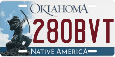 OK license plate 280BVT