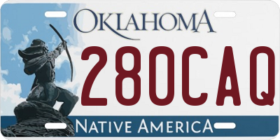 OK license plate 280CAQ