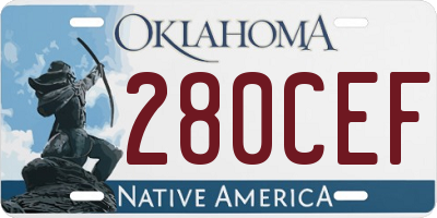 OK license plate 280CEF