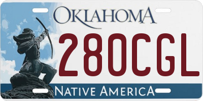 OK license plate 280CGL