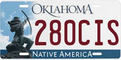 OK license plate 280CIS