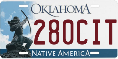OK license plate 280CIT