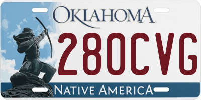 OK license plate 280CVG