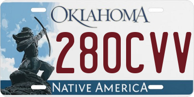 OK license plate 280CVV