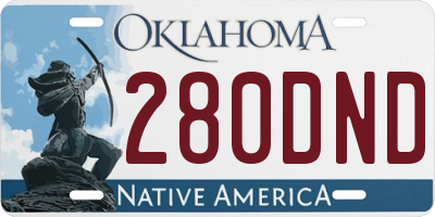 OK license plate 280DND