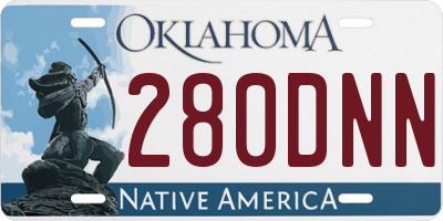 OK license plate 280DNN