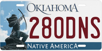 OK license plate 280DNS