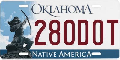 OK license plate 280DOT