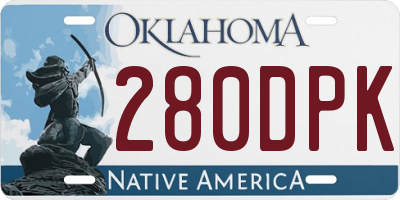 OK license plate 280DPK