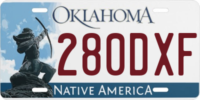 OK license plate 280DXF