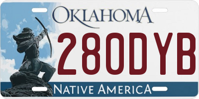 OK license plate 280DYB