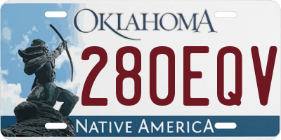 OK license plate 280EQV