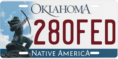 OK license plate 280FED