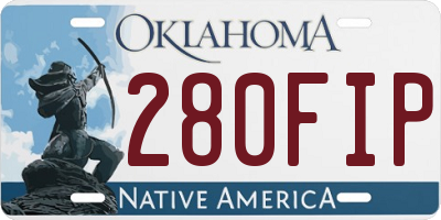 OK license plate 280FIP