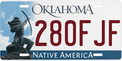 OK license plate 280FJF