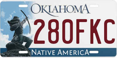 OK license plate 280FKC