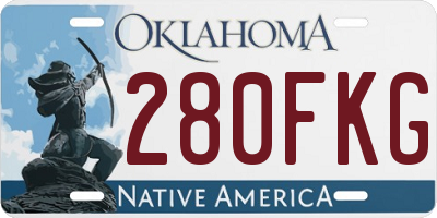 OK license plate 280FKG