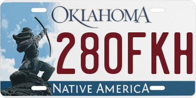 OK license plate 280FKH