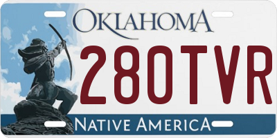 OK license plate 280TVR