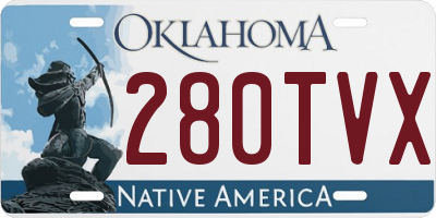 OK license plate 280TVX