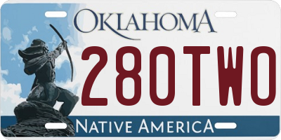 OK license plate 280TWO
