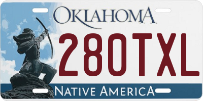 OK license plate 280TXL