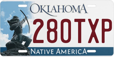OK license plate 280TXP